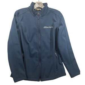 Port Authority Womens SoftshellJacket NavyBlue Swedish Match Logo Fleece Lined M